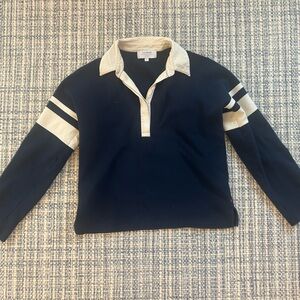 La Ligne Navy and White Rugby Shirt